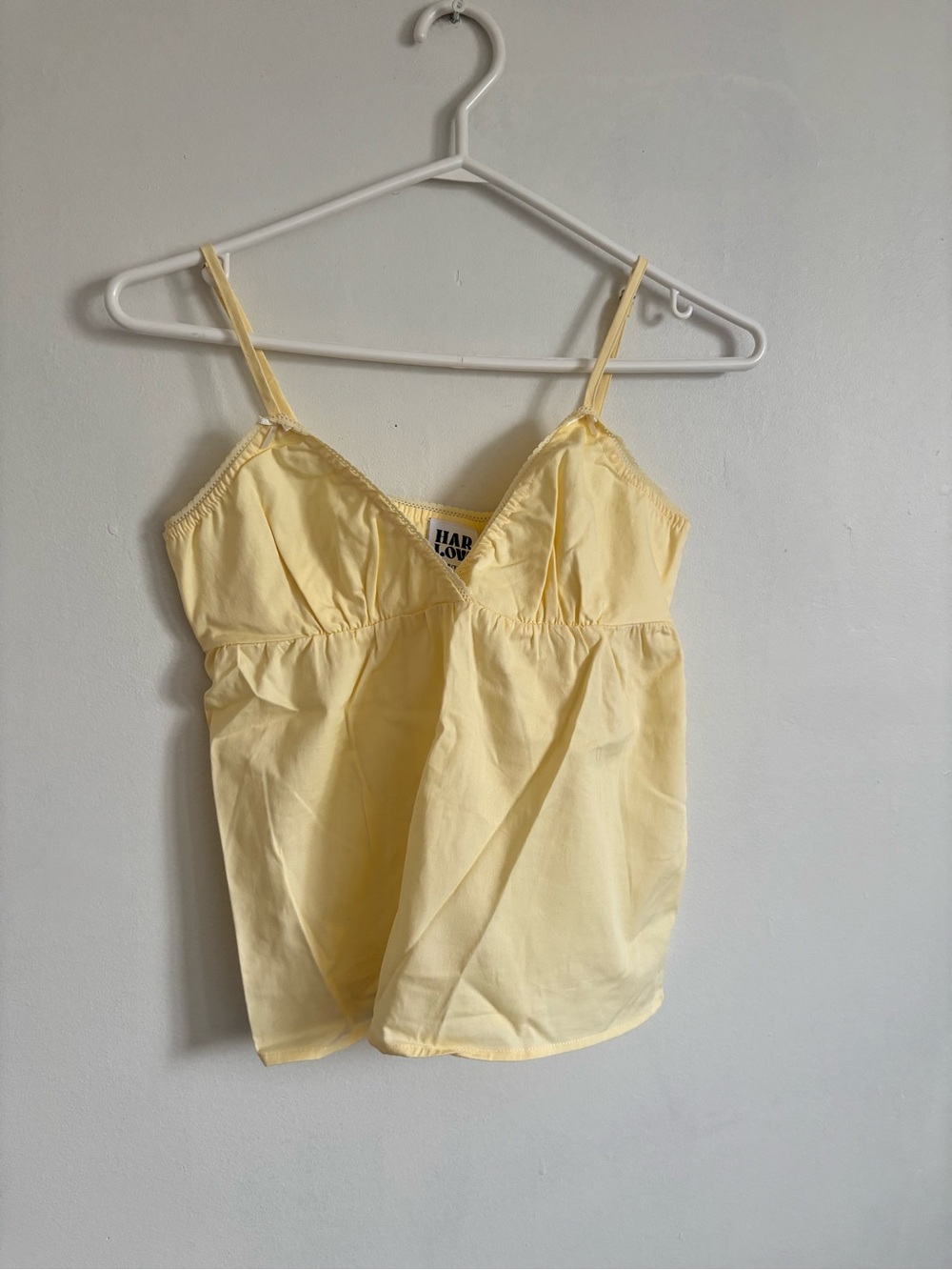 Harlow Pale Yellow Spaghetti Strap Cami